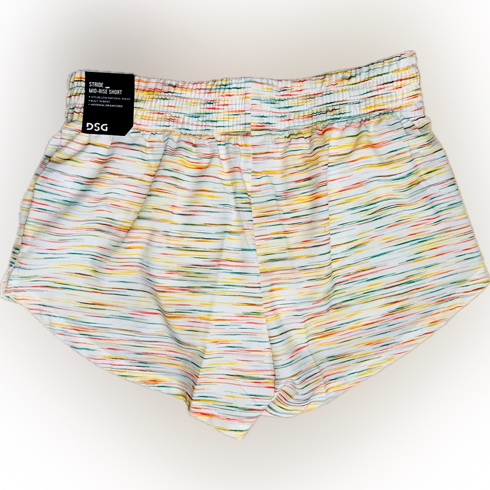 NWT DSG SZ various white/yellow/green/red running shorts W/built-in panty - Picture 4 of 6